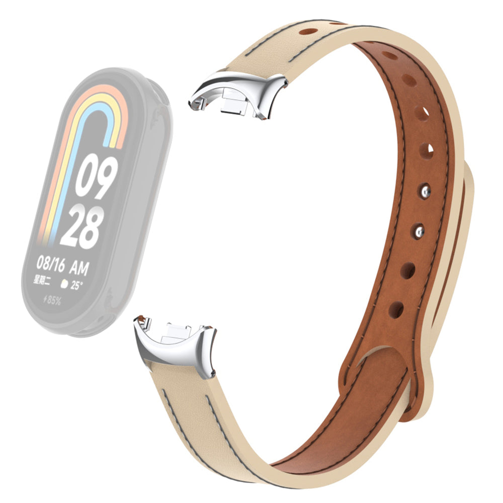 For Xiaomi Smart Band 8 Genuine Cow Leather Watch Band Strap Replacement with Connector For Xiaomi Smart Band 8 Genuine Cow Leather Watch Band Strap Replacement with Connector
